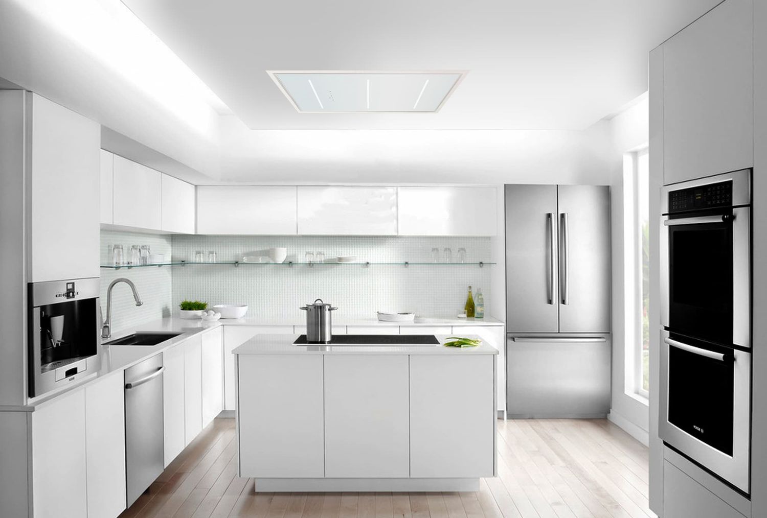 Opus Flush Fit Ceiling Hood 90×50 White – Ducted  – VP-CH95WHT