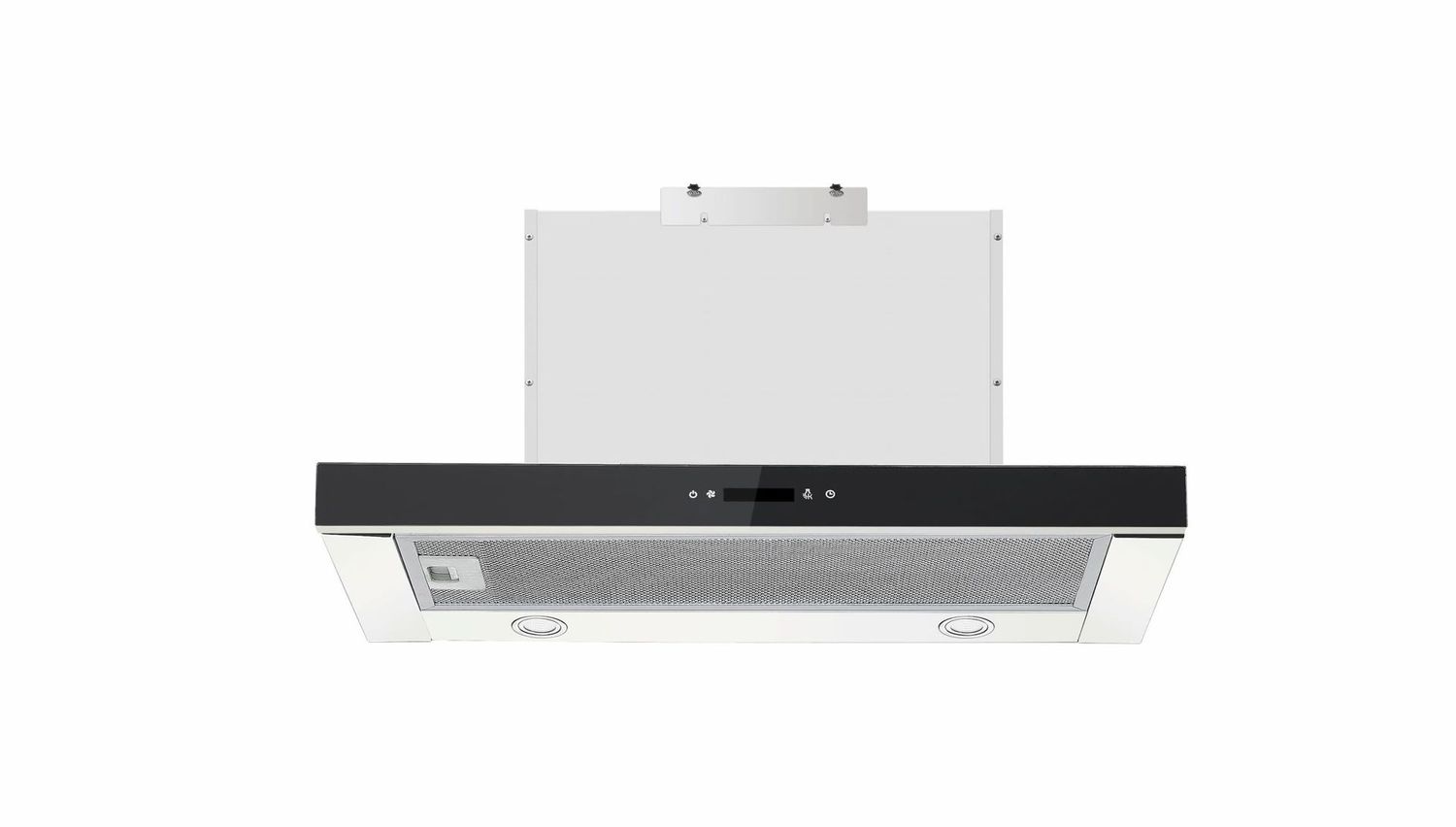 ViandPro 60cm Telescopic Cooker Hood – Black Glass & Stainless Steel with High Extraction Power