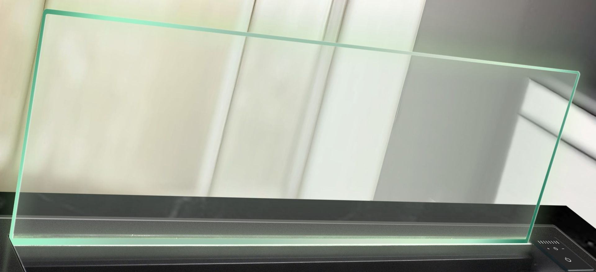 ViandPro Viento 90cm Downdraft Cooker Hood - Black Glass