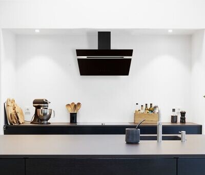 Forte Angled Glass Cooker Hood 90cm