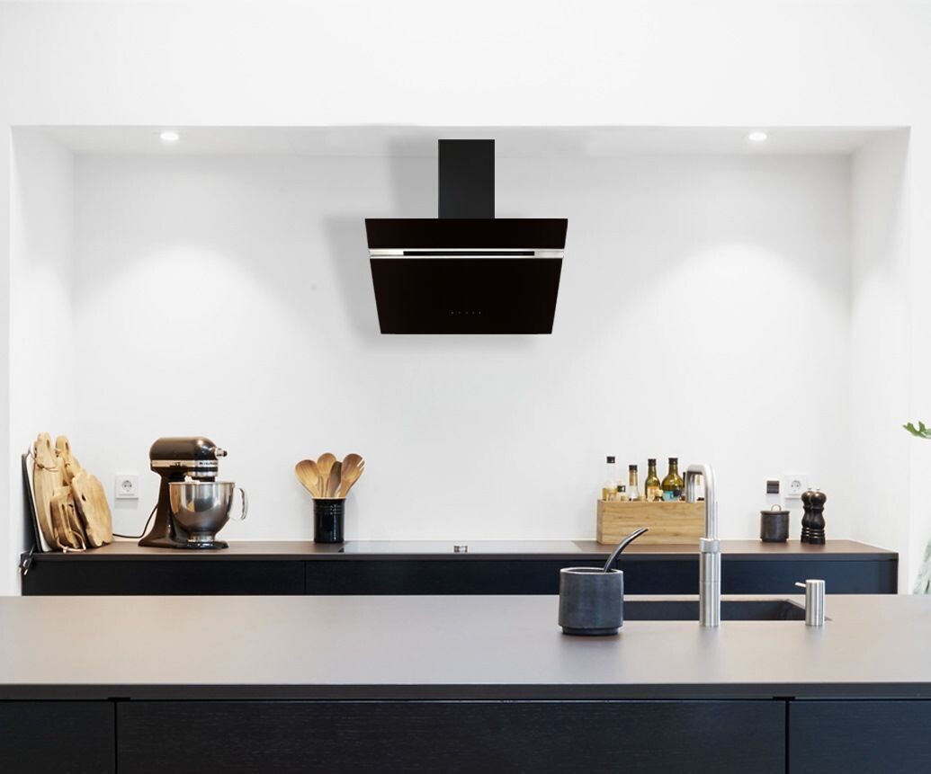 Forte Angled Glass Cooker Hood 60cm
