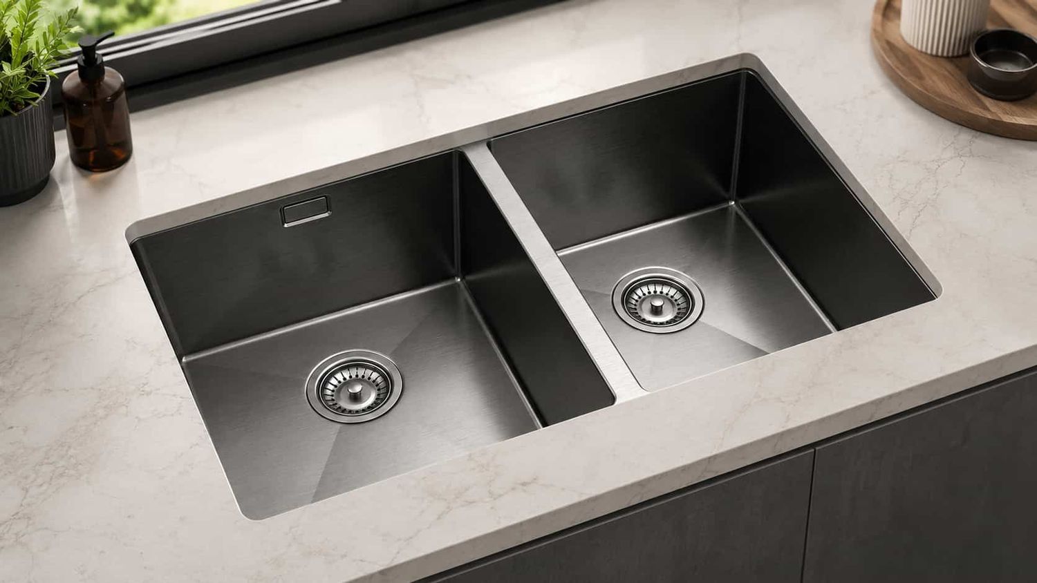 Nexa 2.0 Bowl Undermount Kitchen Sink – 758 x 460mm – Gun Metal