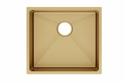 Zara 45cm Undermount Kitchen Sink – 490 x 440mm – Brushed Gold Zara 45cm Undermount Kitchen Sink – 490 x 440mm – Brushed Gold