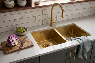 Zara 2.0 Bowl Undermount Kitchen Sink – 758 x 460mm – Brushed Gold Zara 2.0 Bowl Undermount Kitchen Sink – 758 x 460mm – Brushed Gold