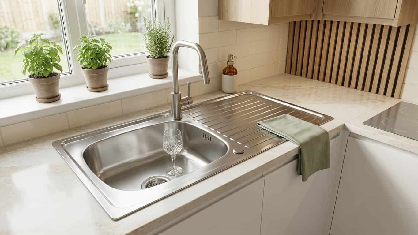 Astra Single Bowl Single Drainer Sink – 1000 x 500mm – Stainless Steel