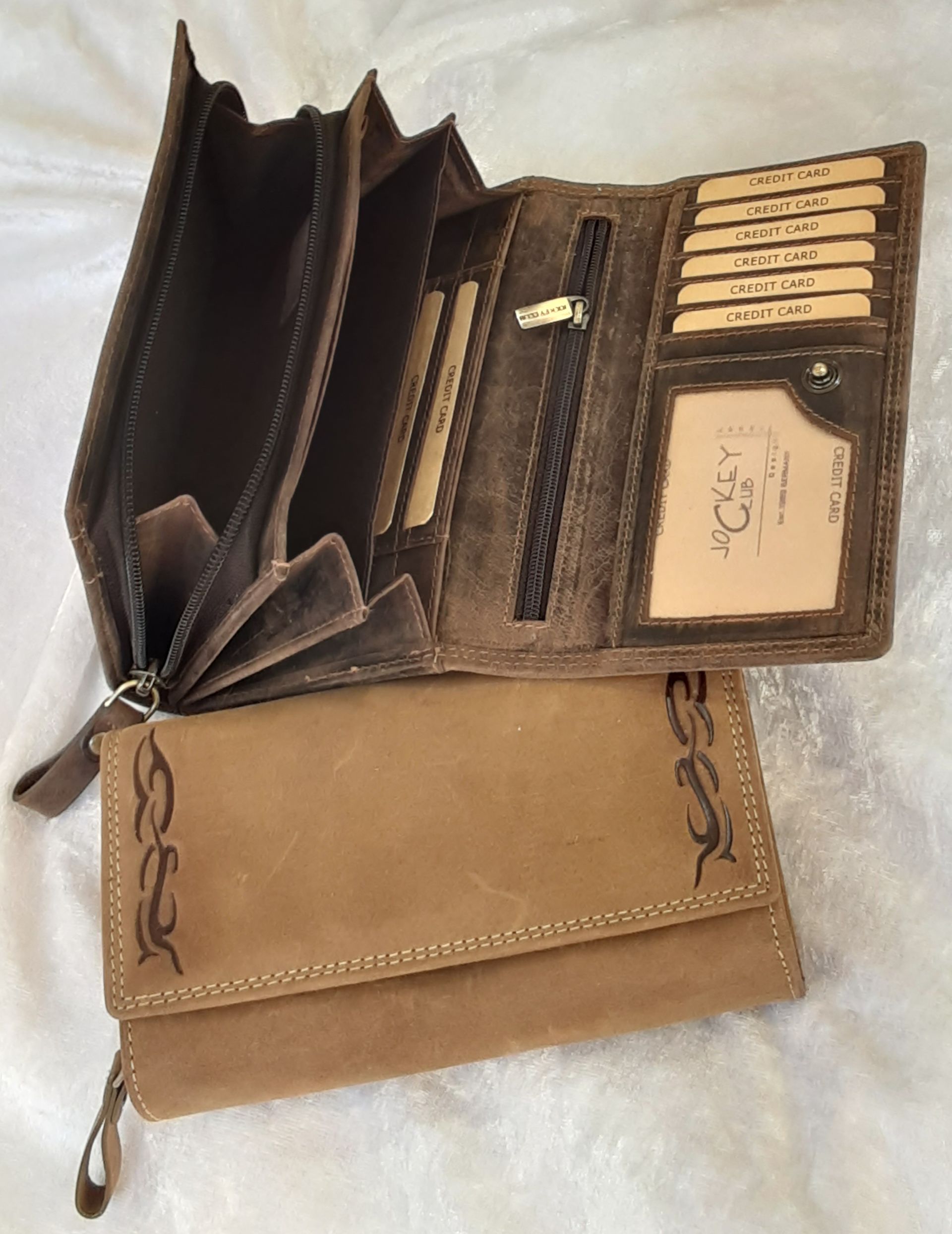 Damenlangbörse  Hunterleder Serie Tribial