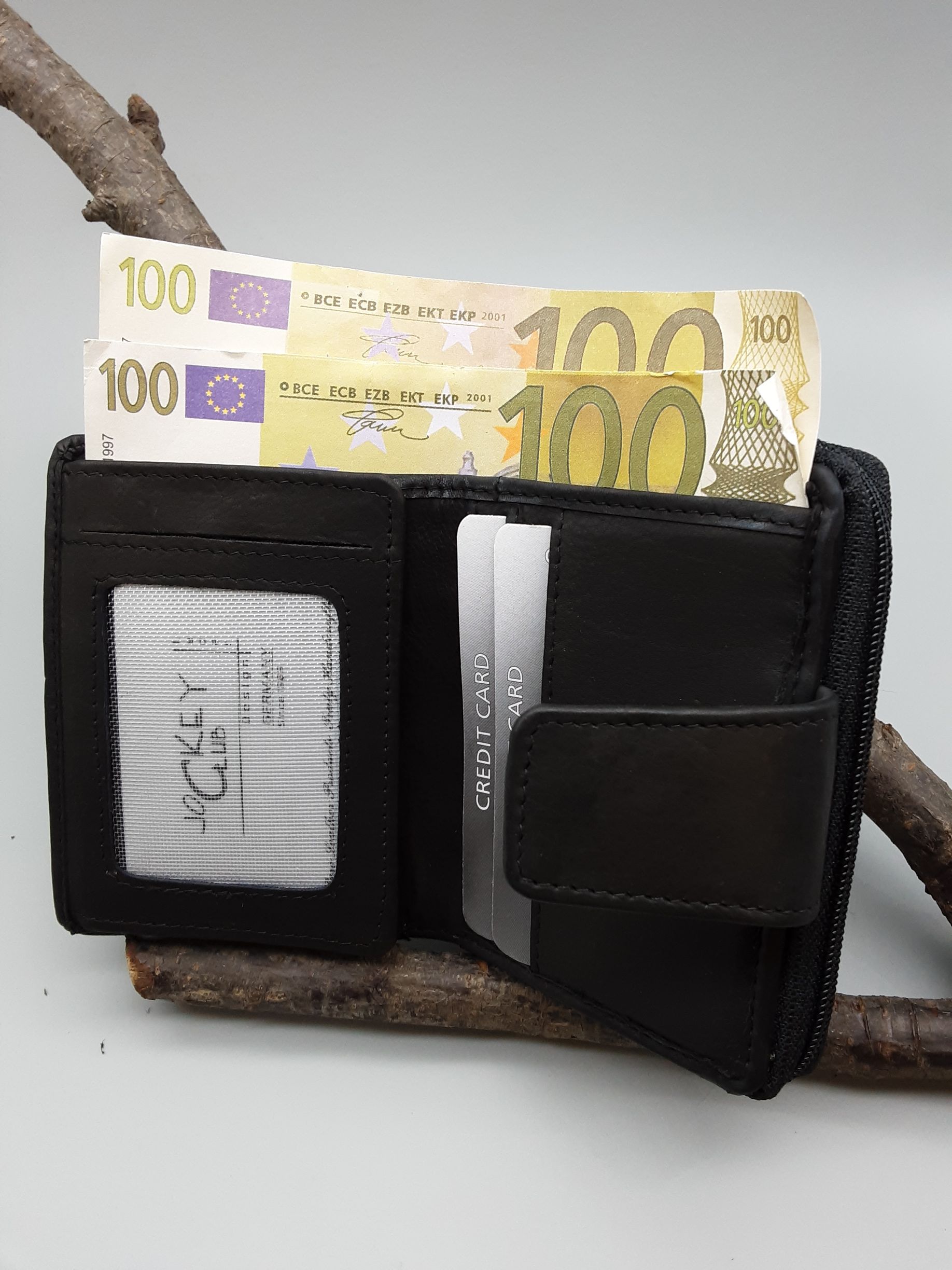 Damenbörse - Münzfach mit Reißerschluß
