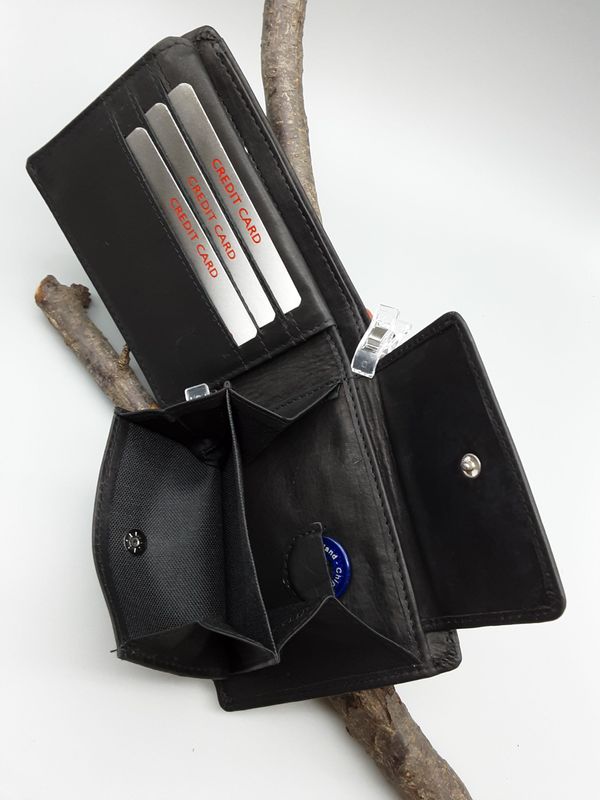 Scheintasche (Querformat) Reißverschluß hinten/ doppel Münzfach RFID Schutz Scheintasche (Querformat) Reißverschluß hinten/ doppel Münzfach RFID Schutz
