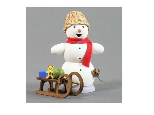 Snowman &amp; Sleigh 14cm