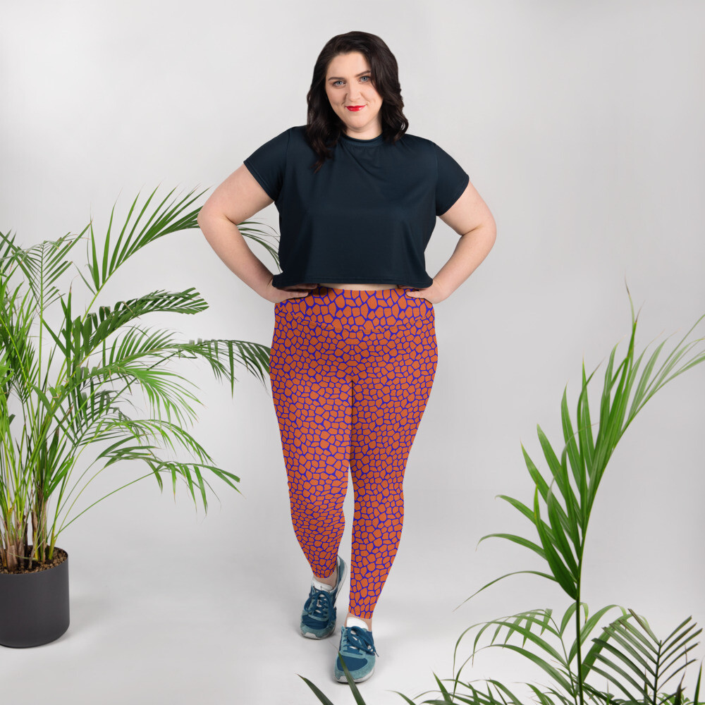 plus size orange leggings