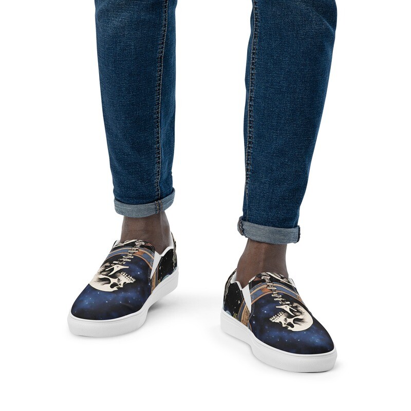 Grateful Skull Men’s slip-on canvas shoes