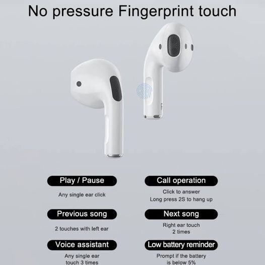 pro 4 Wireless Earphones Bluetooth 5.0 Mini Earbuds Headset for all Smart Phones/GPS locator/
