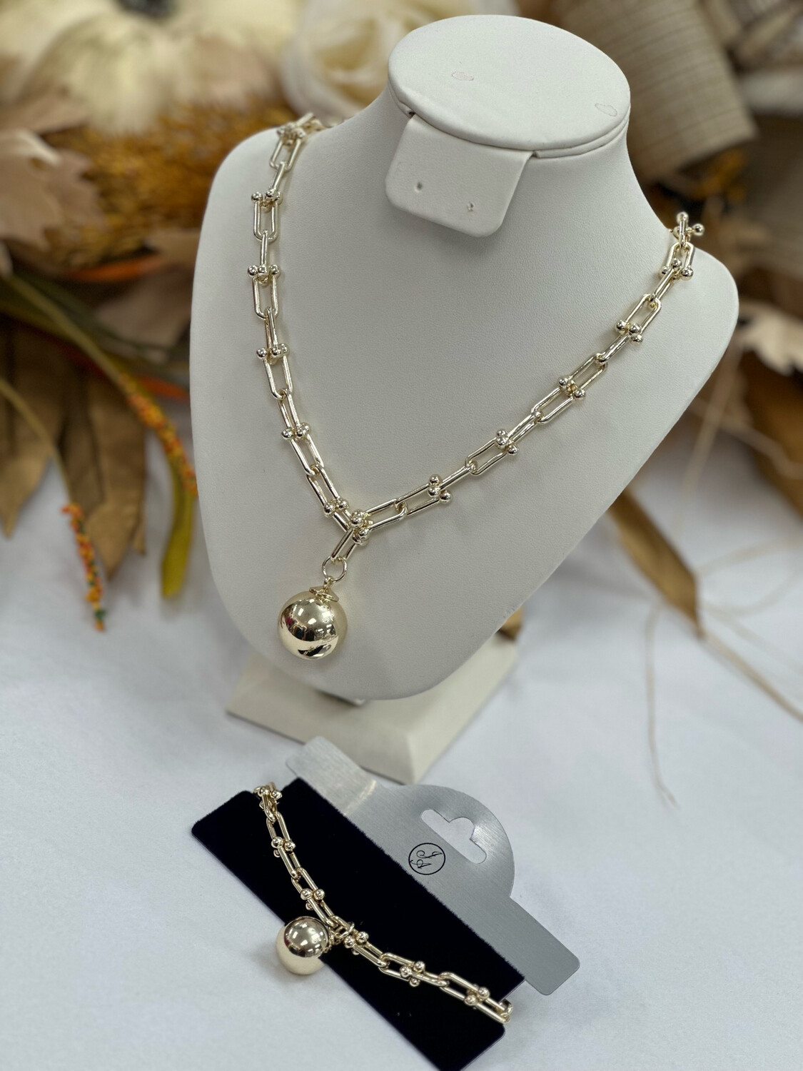 TIFFANY STYLE BALL GOLD SET
