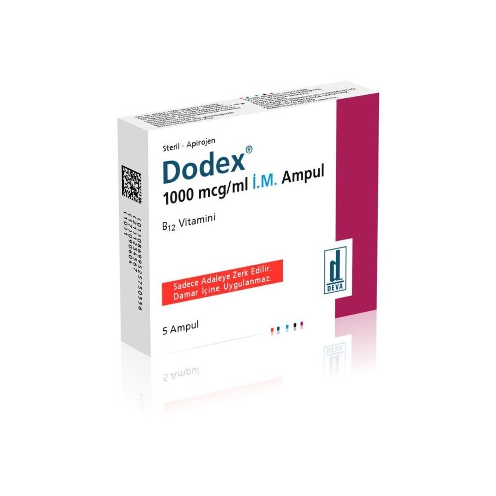Buy Injectable Vitamin B12 - 5 x 100mcg Ampules by DEVA