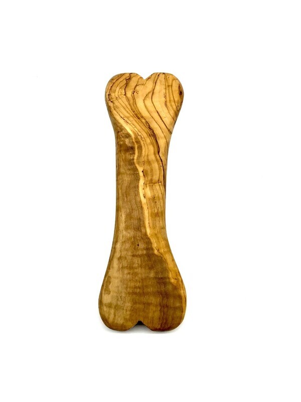 Olivenholz-Kauknochen BONY Knochenform 16 cm