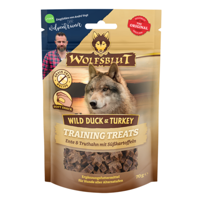 Wolfsblut Training Treats Wild Duck & Turkey - Ente, Truthahn und Süßkartoffel