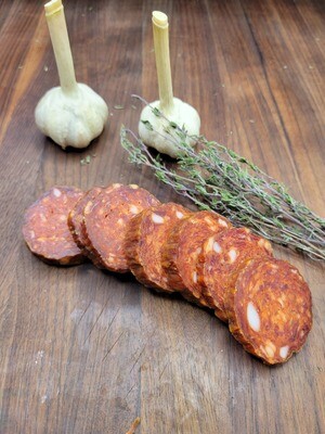 Piece of Chorizo (dry sausage with garlic and smoked paprika)