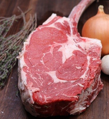 Tomahawk steak grass-fed Angus (also called cowboy steak)