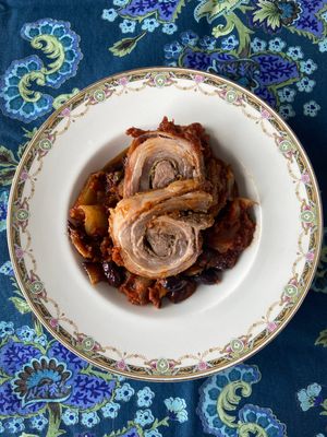 Rolled lamb flank