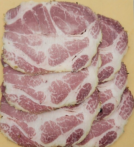 Smoked coppa ham