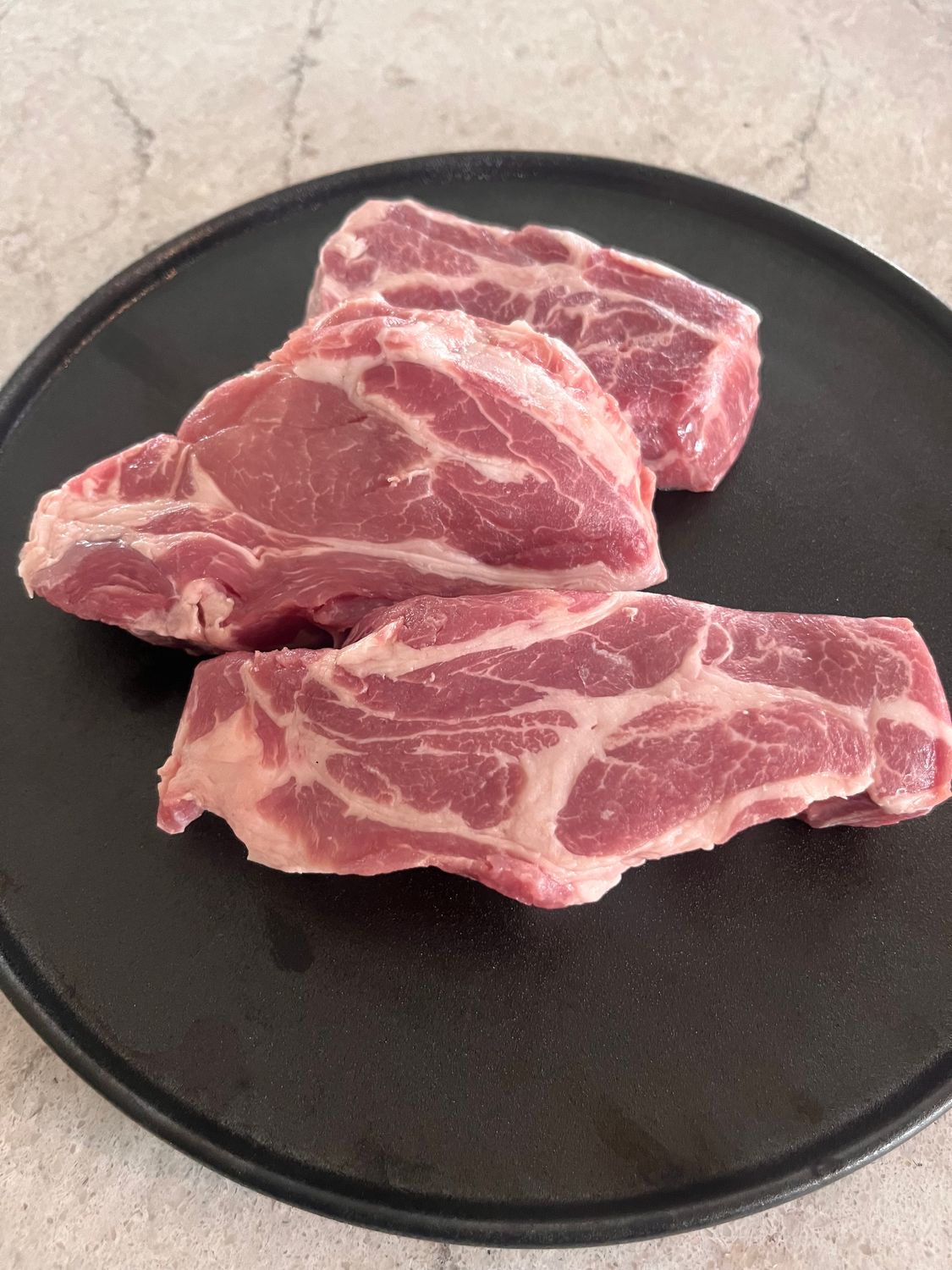 Steak d'échine  ( porc ferme D'Orée )