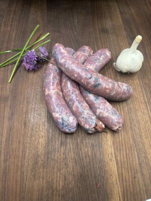 White Wine and fresh chives sausage