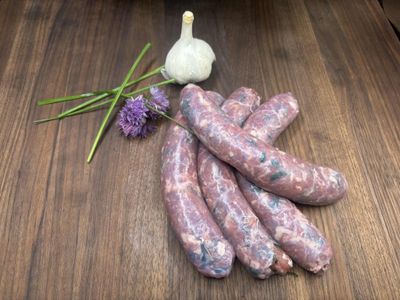 White Wine and fresh chives sausage