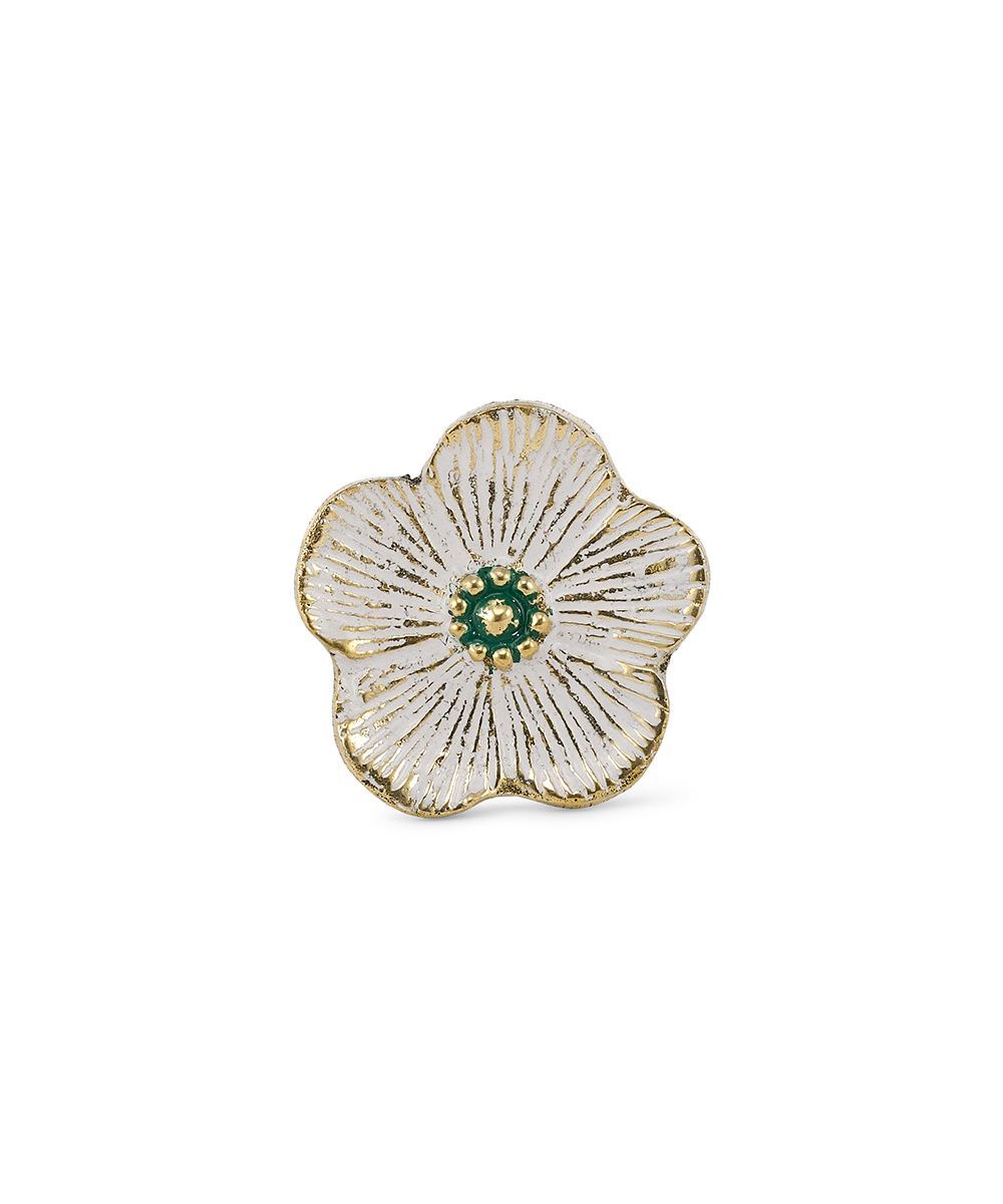 Doing Goods kastknop Faye Flower wit