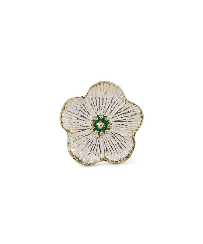 Doing Goods kastknop Faye Flower wit