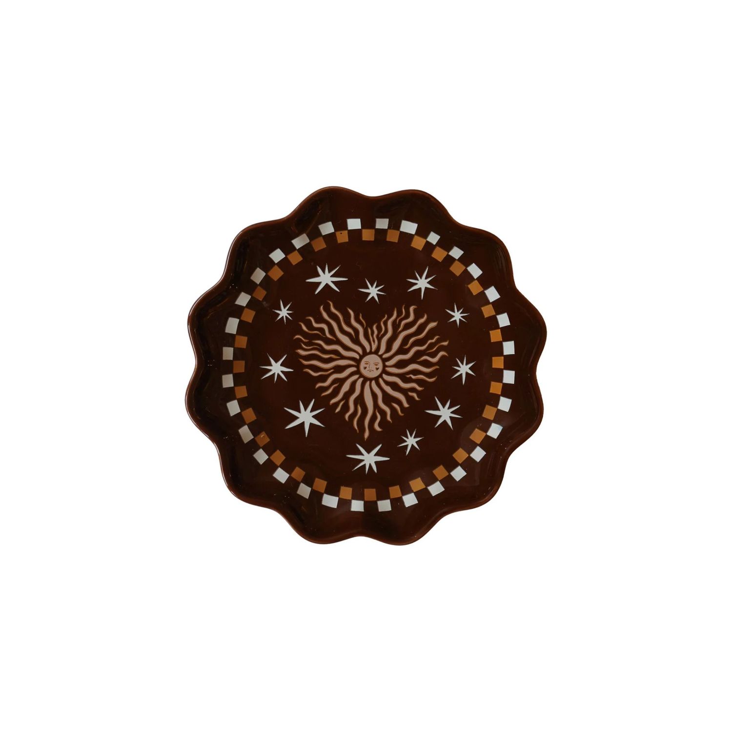 All the Luck in the World serveerbordje Small Hart Bruin