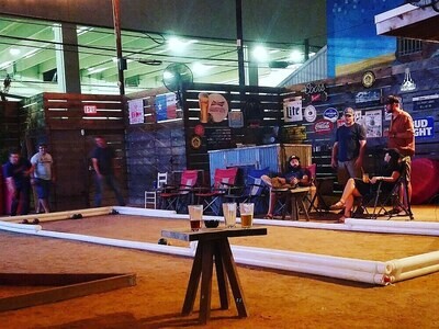 Recreation bocce ball court in a hospitality venue