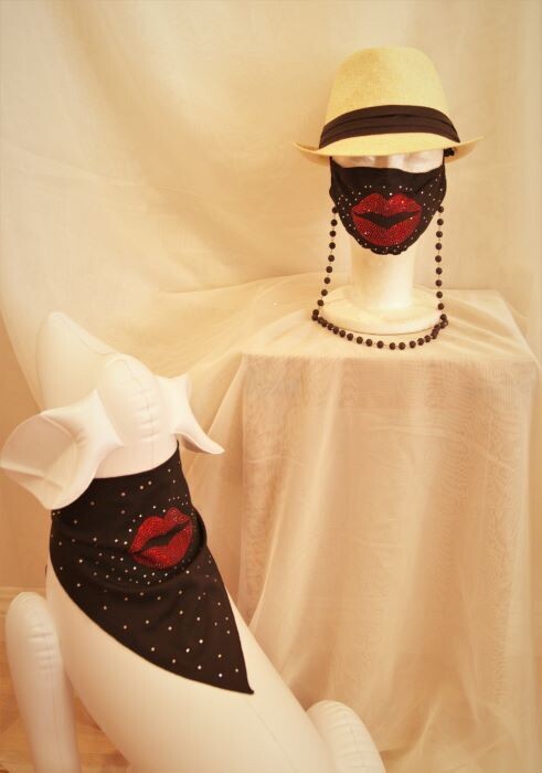 Mask / Bandana Combo: Red Hot Lips! F.W.