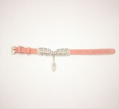 The TearDrop: Faux Pink and Black Velvet Trim: Faux Crystal Diamond Stones: F.W.