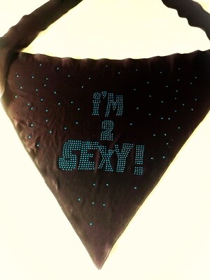 The Bandana-I&#39;m 2 Sexy-Chocolate w. Turquoise Stones