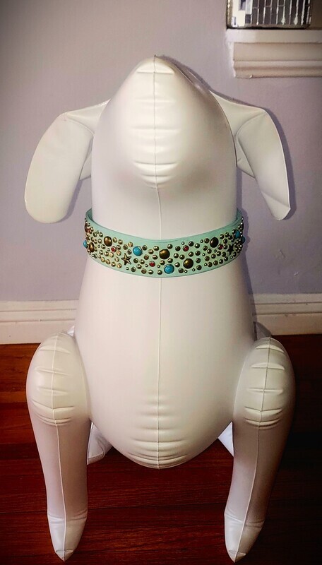Blue Studded Choker: For People &amp; Pets: FW