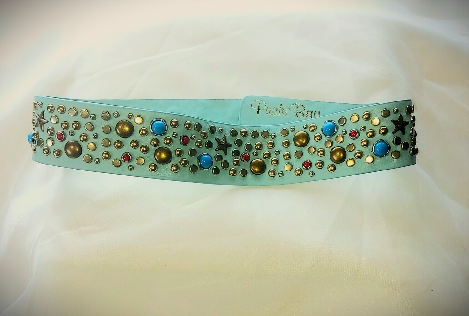 Blue Studded Choker &amp; Cuff: For People!, Size: Choker: Dog: LGR/XLGR: 1.5&quot;W  X  21.5&quot;L, Color: Blue Choker