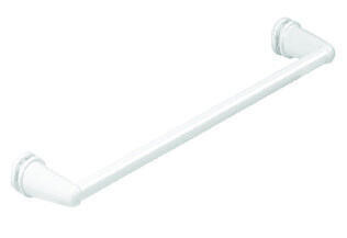 Barre porte serviettes, Couleur: Barre porte serviettes blanc, 40 cm