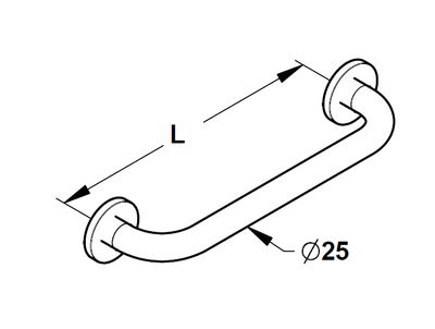 Barre d'appui 30 cm Chrome