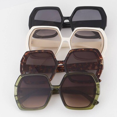 Boujee Hexagonal Frame Sunglasses