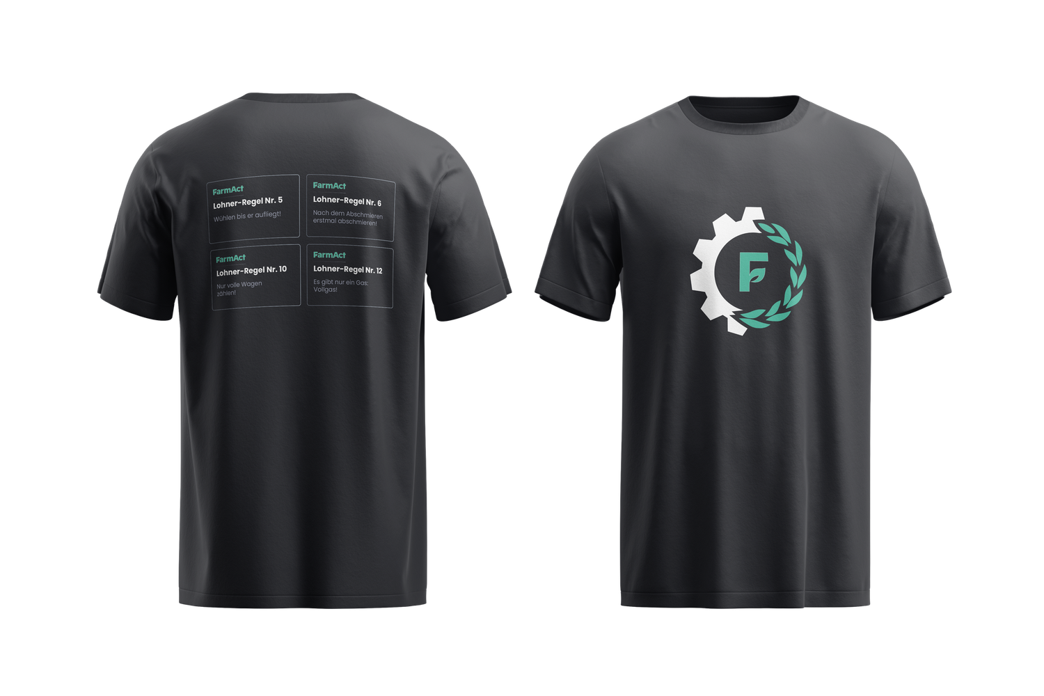 FarmAct Herren-T-Shirt Lohnerregeln mit großem Logo