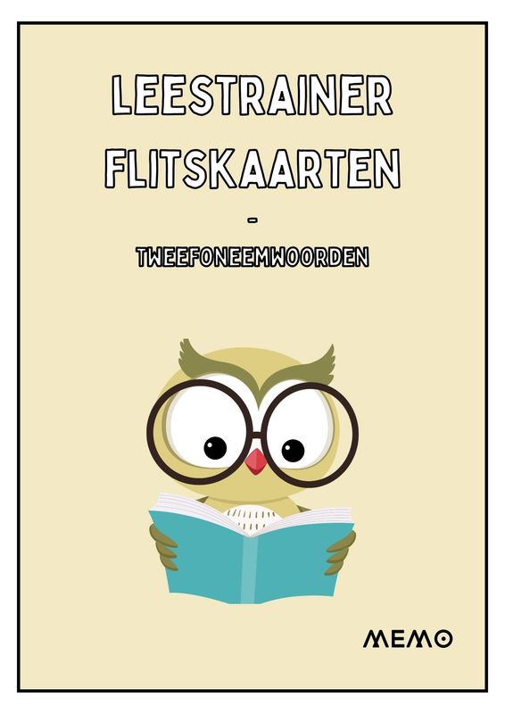 Leestrainer - flitskaarten - tweefoneemwoorden