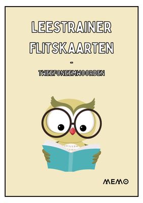 Leestrainer - flitskaarten - tweefoneemwoorden