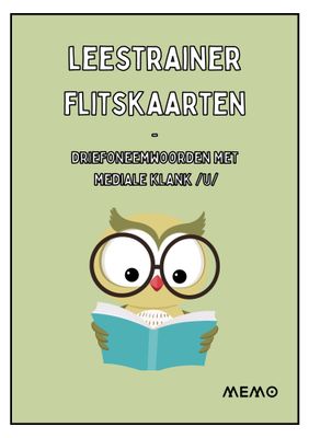 Leestrainer - flitskaarten - driefoneemwoorden met de /u/