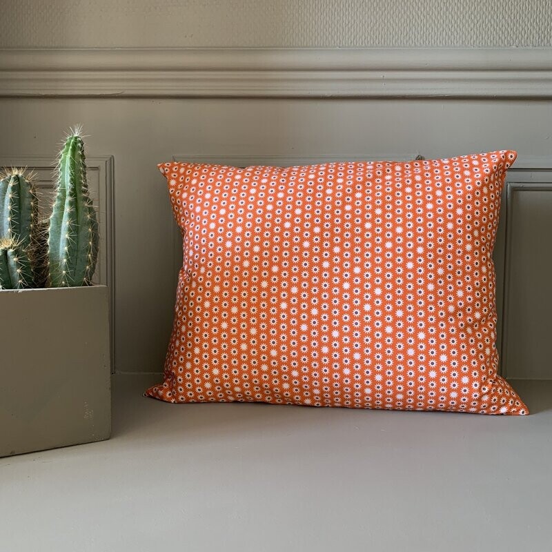 Coussin Kids Fleurs oranges