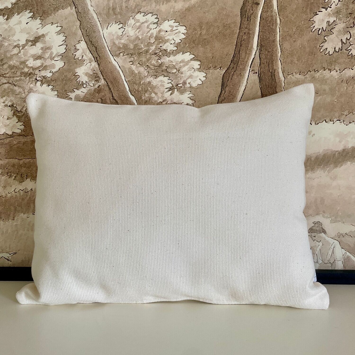 Coussin Ivoire en toile de coton écru