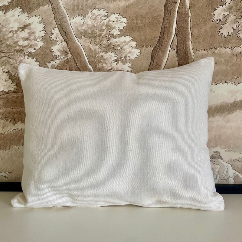 Coussin Ivoire en toile de coton écru