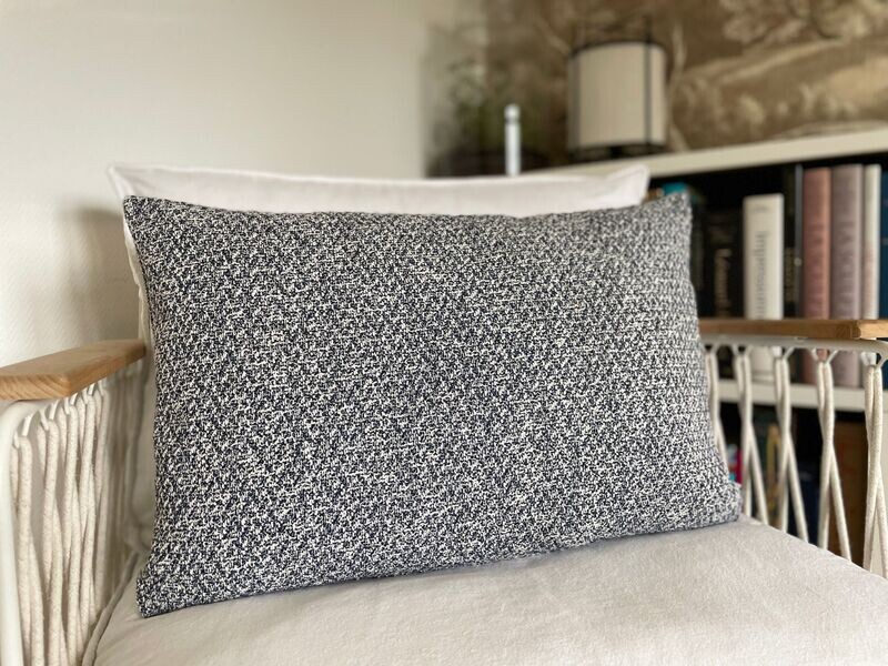 Coussin Parisian Tweed Bleu de Minuit
