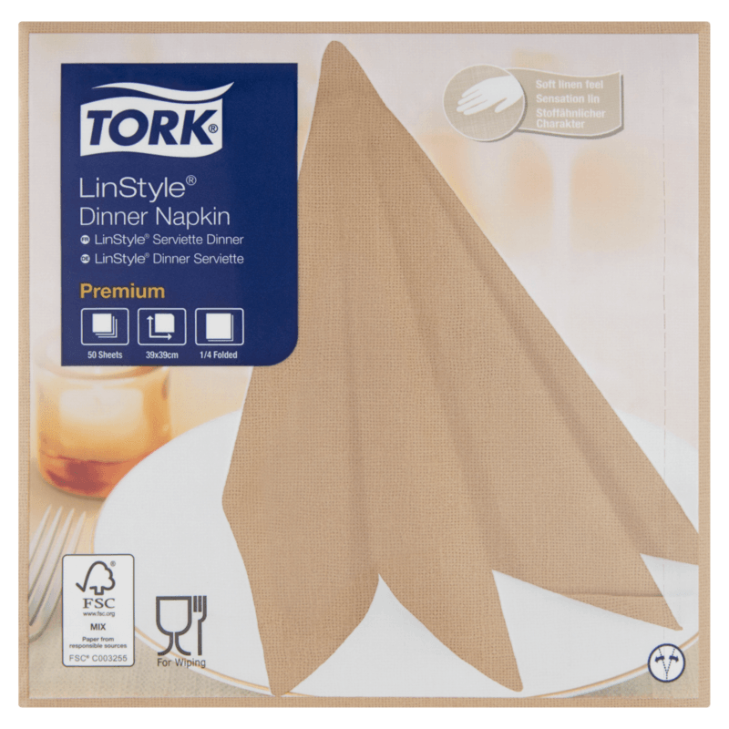 SERV. TORK LINSTYLE CREMA 12PQ/50U CAJA