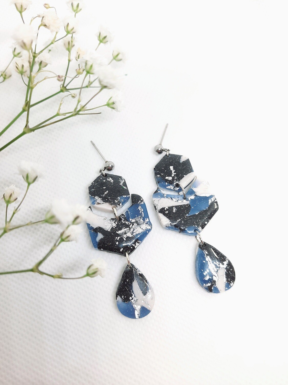 Pendenti blu marmo