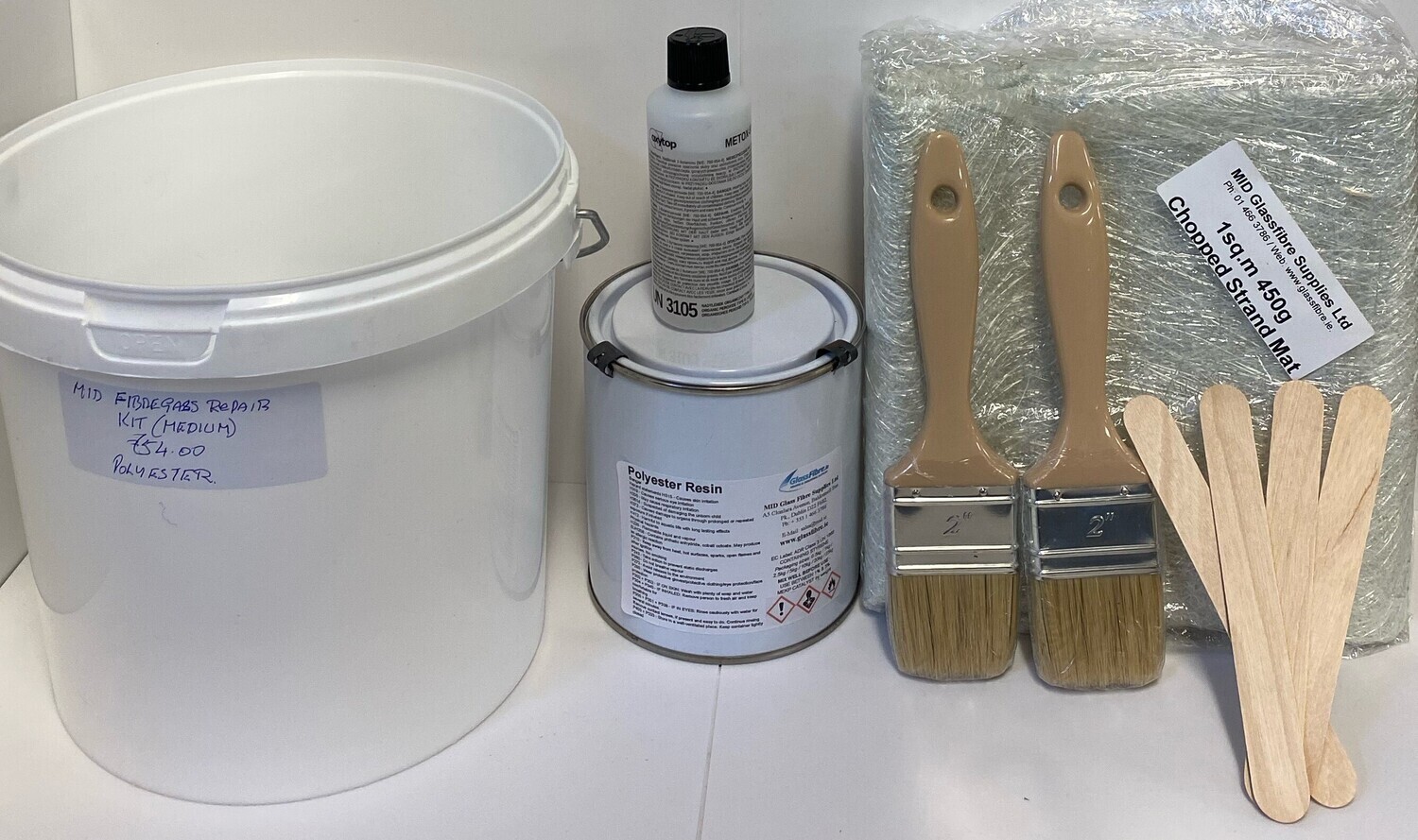 MID Medium Fibre Glass Repair Kit (Polyester)